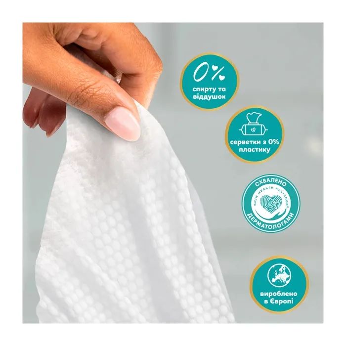 Детские влажные салфетки Pampers Aqua Soft Touch 15x60 шт (900 шт) (8006530140232) изображение 5