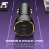 Зарядное устройство LDNIO 2xUSB-C PD30W 60W car adapter black (C104) изображение 6