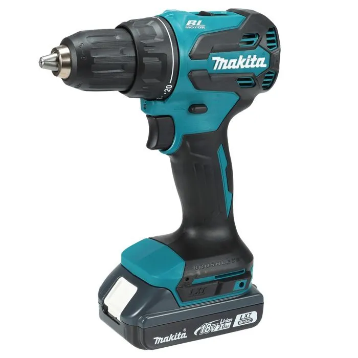 Шуруповерт Makita DDF490WV, 18V, АКБ 1x2Ah, 27·65Нм, 0-500·0-1900об/хв, кейс, 1.4кг (DDF490WV) зображення 2