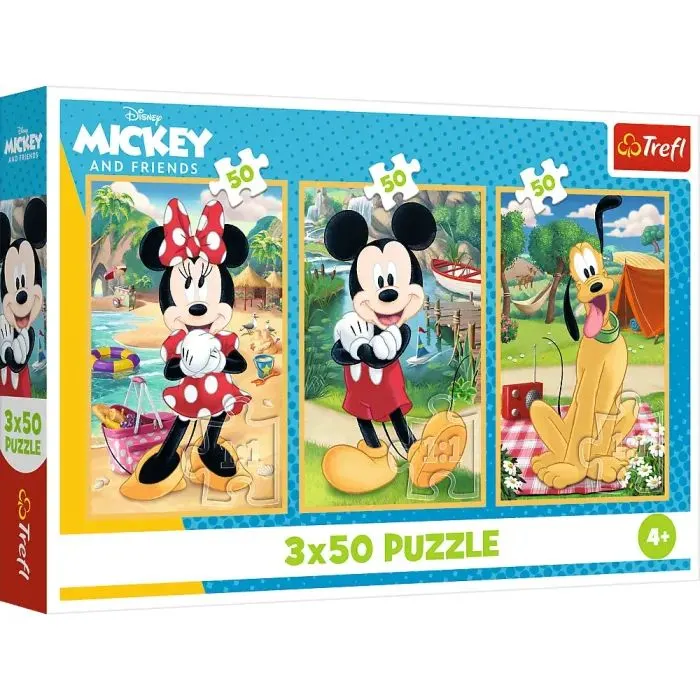 Пазл Trefl Mickey&friends Миша на святі 3 х 50 елементів (5900511348811)
