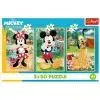Пазл Trefl Mickey&friends Миша на святі 3 х 50 елементів (5900511348811) зображення 5