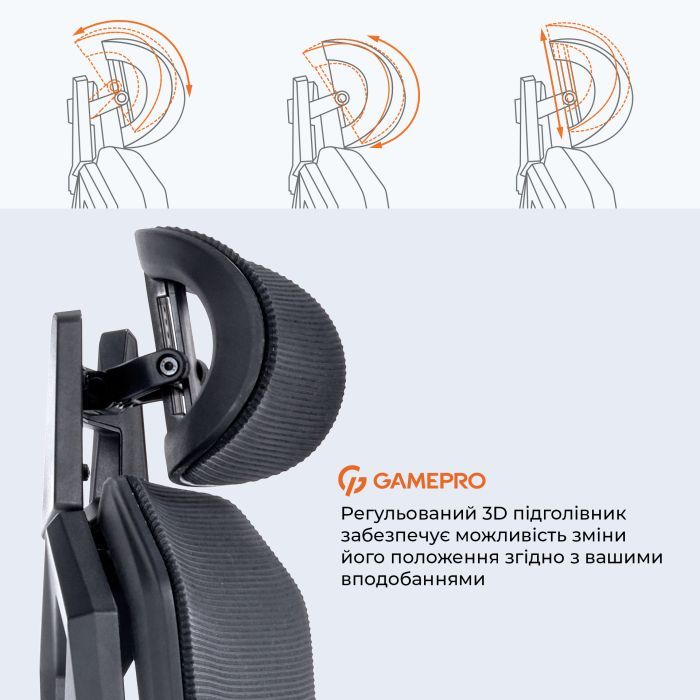 Крісло ігрове GamePro EDGE GC820MG Grey (GC820MG) зображення 14