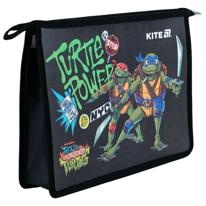 Папка на молнии Kite A4+ Ninja Turtles (NT25-428)