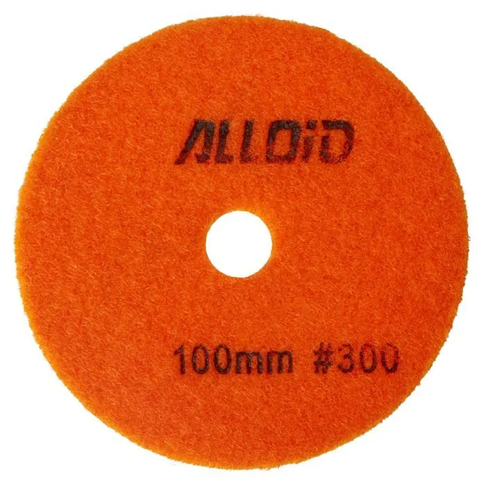Круг зачистной Alloid Pro, алмазный, шлифовальный, на липучке, COMBS, 100мм, зерно 300 (DD-63381)