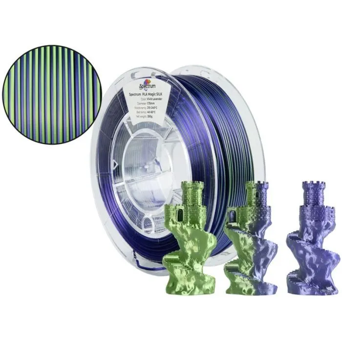 Пластик для 3D-принтера Spectrum PLA Magic SILK 1.75mm 0.25kg Vivid Lavender (81401) зображення 3