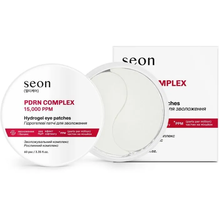 Патчи под глаза Seon PDRN Complex 15000 ррм Hydrogel Eye Patches 60 шт (4823122904287)