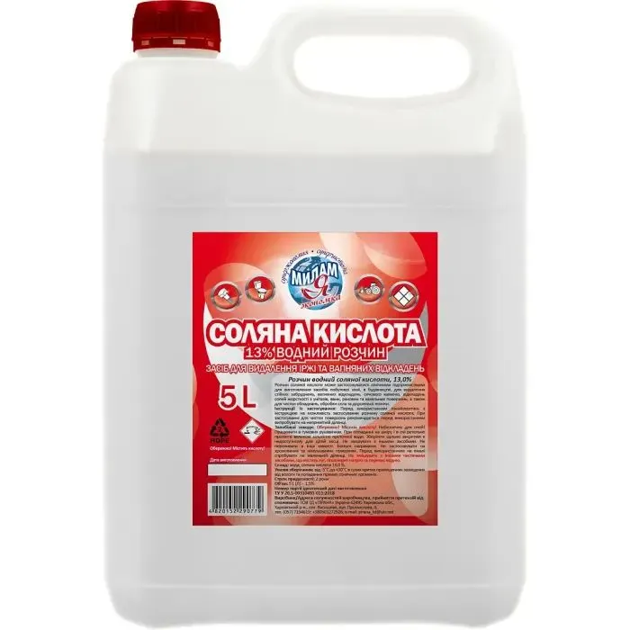 Рідина для чищення ванн Мілам Я Економка Соляна кислота 5 л (4820152290779)