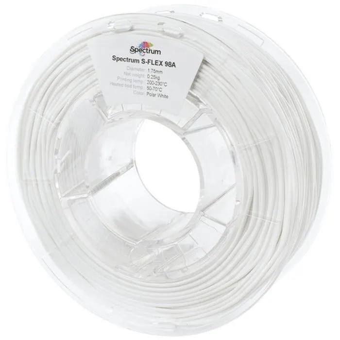 Пластик для 3D-принтера Spectrum S-Flex 98A 1.75mm 0.25kg WHITE, POLAR (80522)