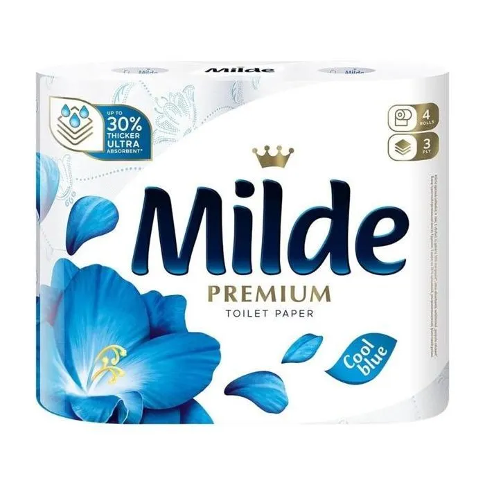 Туалетний папір Milde Cool Blue 3 шари 4 рулони (3800024025938)