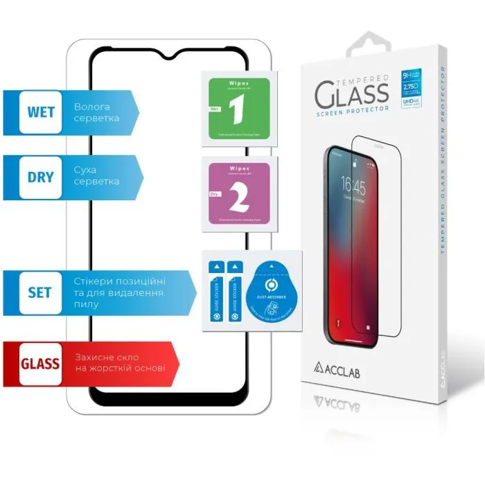 Стекло защитное ACCLAB Full Glue Samsung A32 5G Black (1283126549281) изображение 7