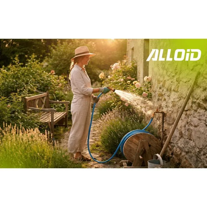 Шланг для поливу Alloid Pro армований, 3-шаровий, AZURE SNAIL, 3/4", 50м (WH-67655) зображення 5