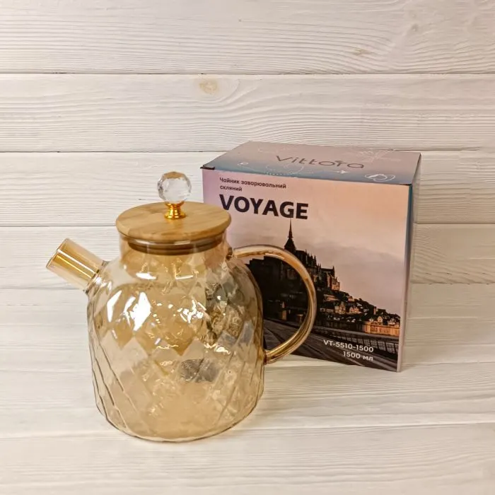 Заварник Vittora Voyage скляний 1500 мл (VT-5510-1500) зображення 2