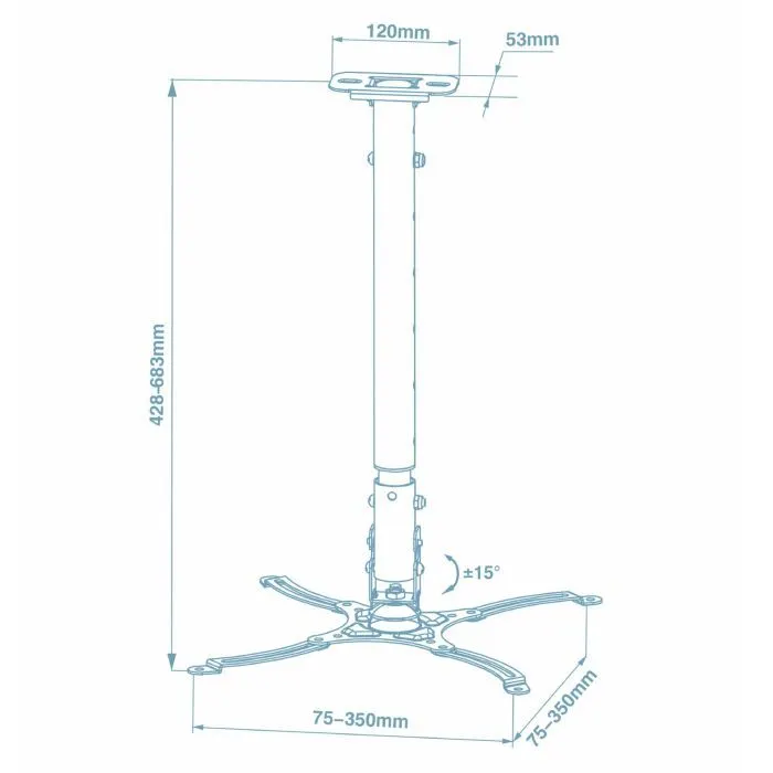 Кронштейн для проектора Walfix PB-19W изображение 2