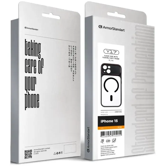 Чохол до мобільного телефона Armorstandart Y17 MagCase Apple iPhone 15 Black (ARM91486) зображення 3