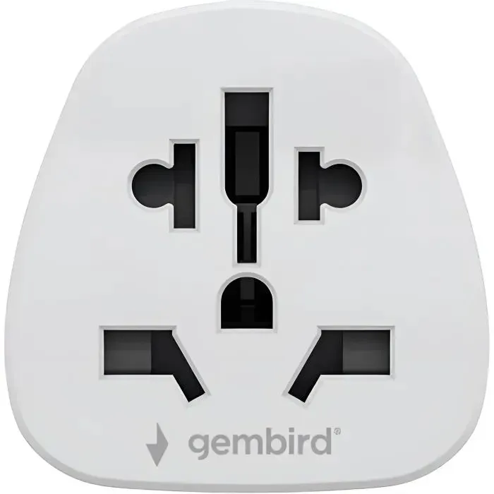 Перехідник US/UK/AU/CN/JP to EU 15 А Gembird (A-AC-EUMINTF) зображення 2