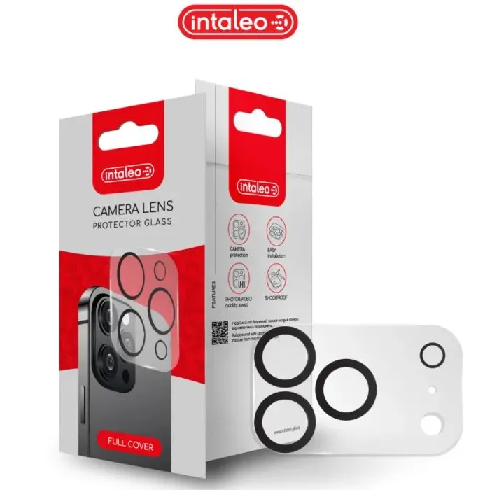 Скло захисне Intaleo Camera Lens Apple iPhone 17 Pro Max Black (1283126630095)
