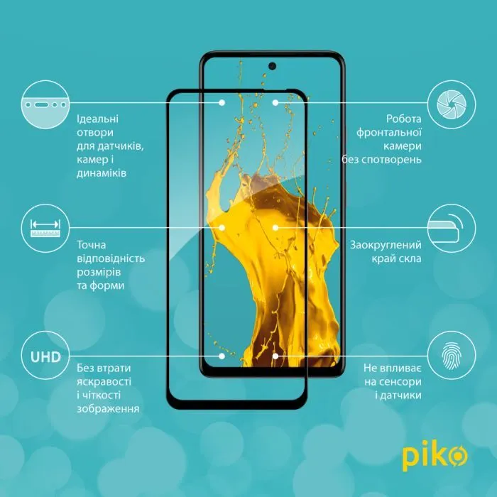 Скло захисне Piko Full Glue ESD Tecno POP 10 Black (1283126627989) зображення 3