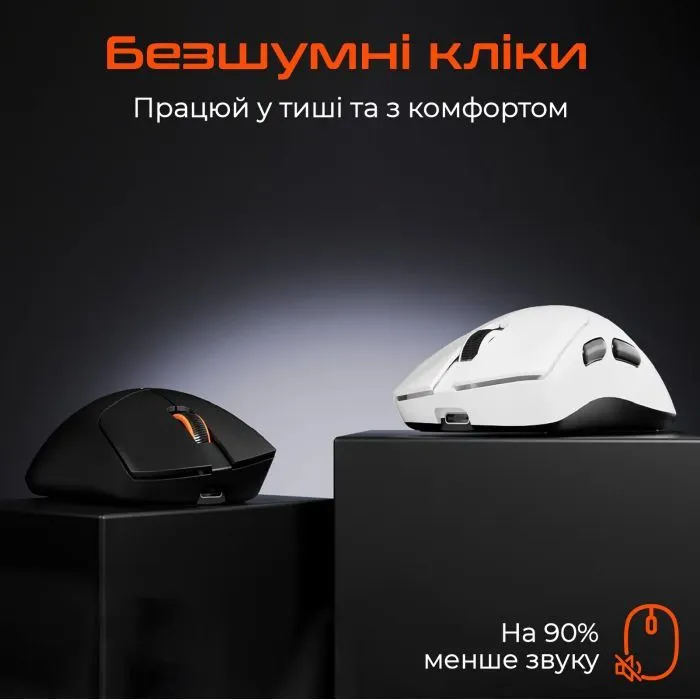 Мишка Meetion MT-GW13-A Wireless/Bluetooth/USB Black (MT-GW13-A) зображення 2