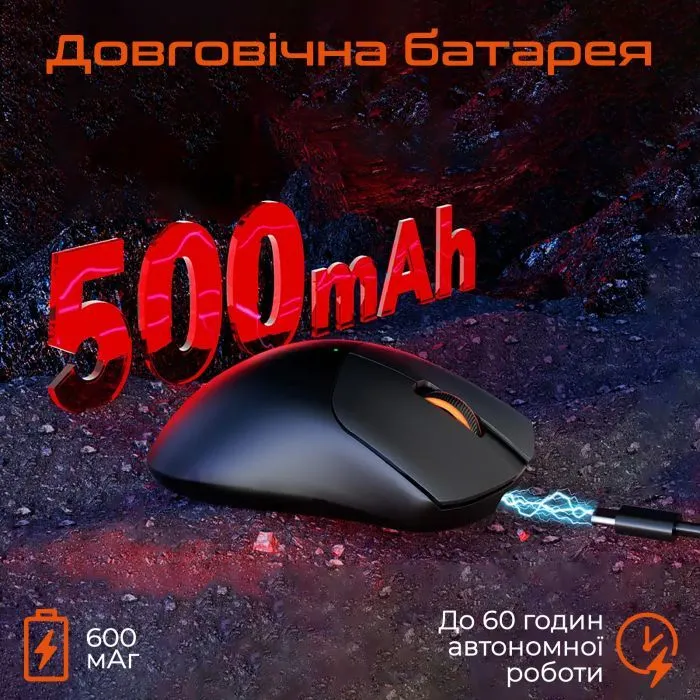 Мишка Meetion MT-GW13-A Wireless/Bluetooth/USB Black (MT-GW13-A) зображення 5