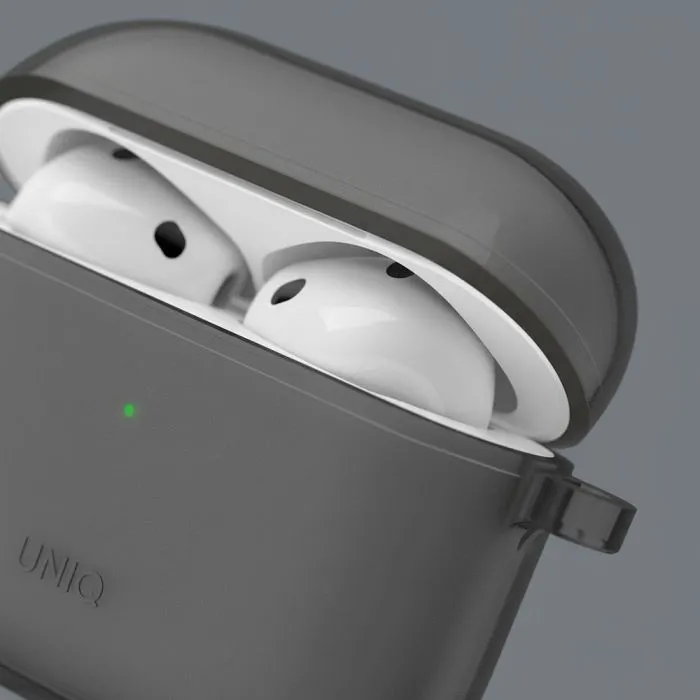 Чохол для навушників Uniq Чохол UNIQ Glase AirPods 4 glossy smoke (8886463691663) (8886463691663) зображення 2