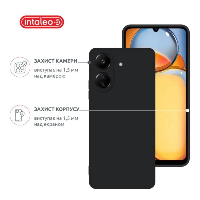 Чохол до мобільного телефона Intaleo SoftShell Xiaomi Redmi 13C 4G Black (1283126590504) зображення 3