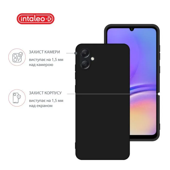Чохол до мобільного телефона Intaleo Silicone Samsung Galaxy A05 Black (1283126599828) зображення 3
