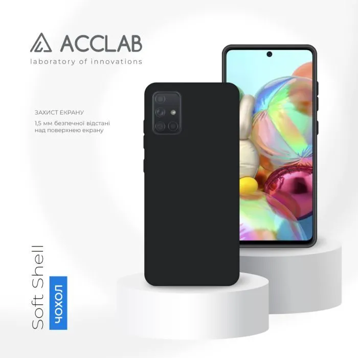Чохол до мобільного телефона ACCLAB SoftShell Samsung Galaxy A71 Black (1283126560835) зображення 4