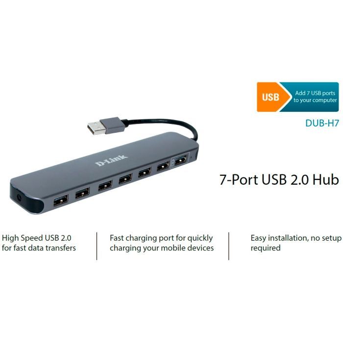 Концентратор D-Link DUB-H7 изображение 2