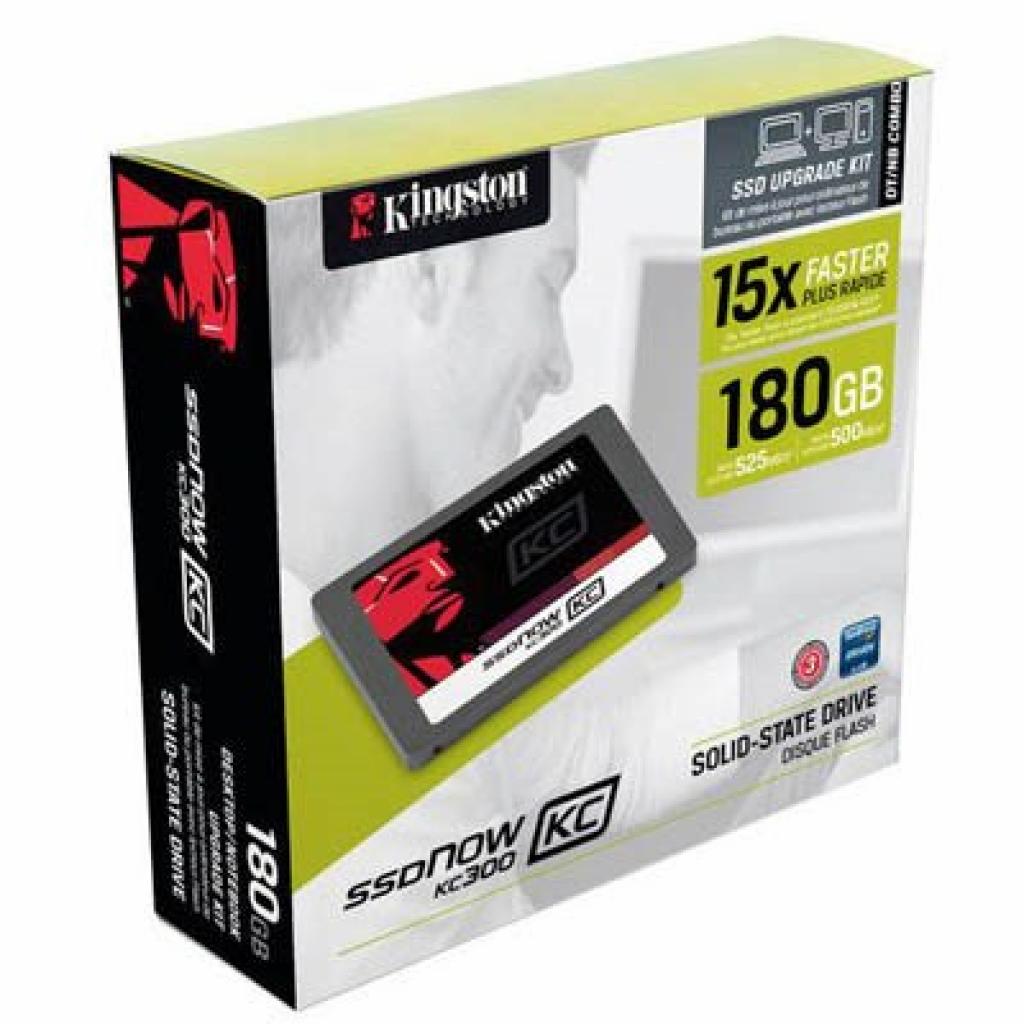 Накопичувач SSD 2.5" 180GB Kingston (SKC300S3B7A/180G) зображення 3
