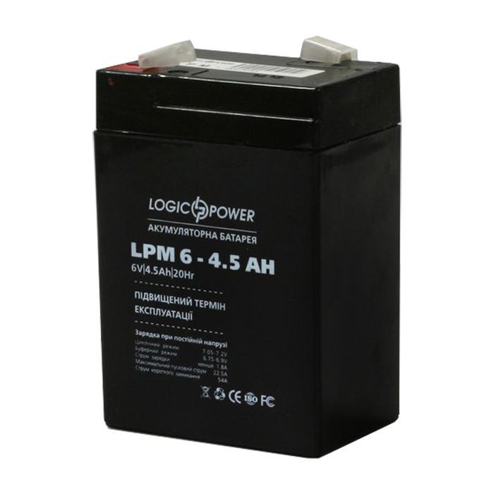 Батарея к ИБП LogicPower LPM 6В 4.5 Ач (3860) изображение 2