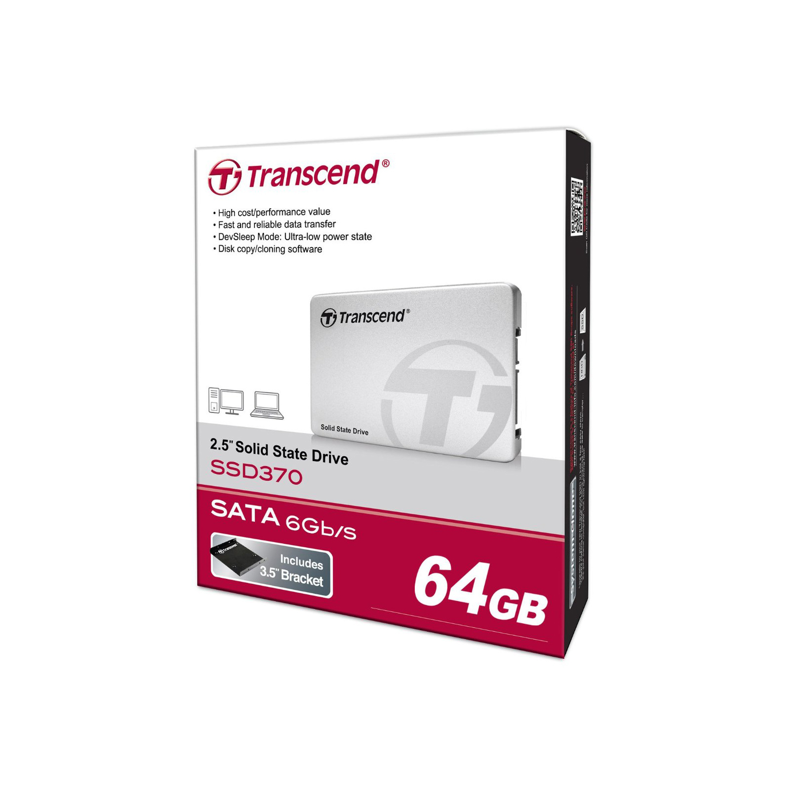 Накопитель SSD 2.5"  64GB Transcend (TS64GSSD370S) изображение 6