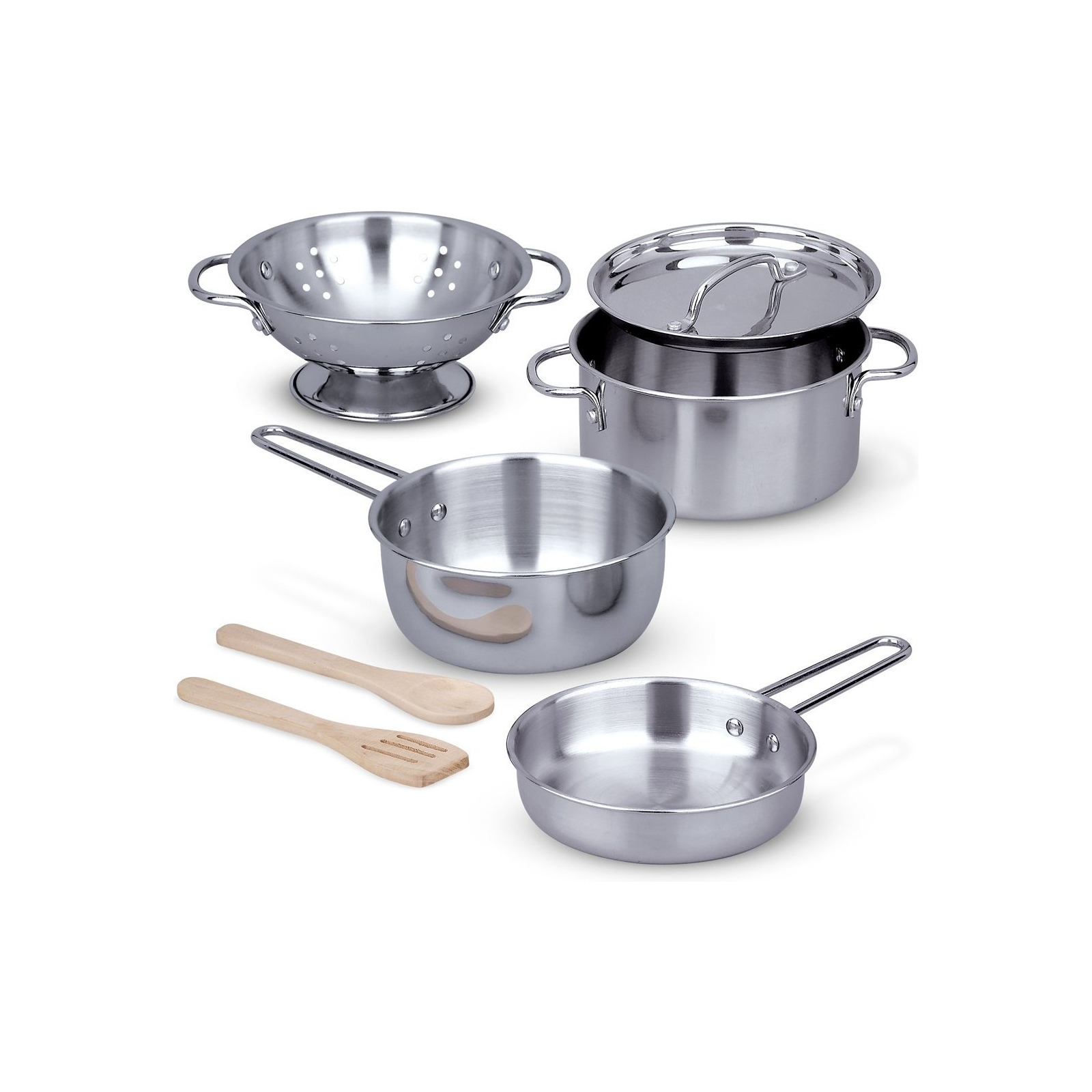 Игровой набор Melissa&Doug Pots & Pans Set посуда из нержавеющей стали (MD14265) изображение 2