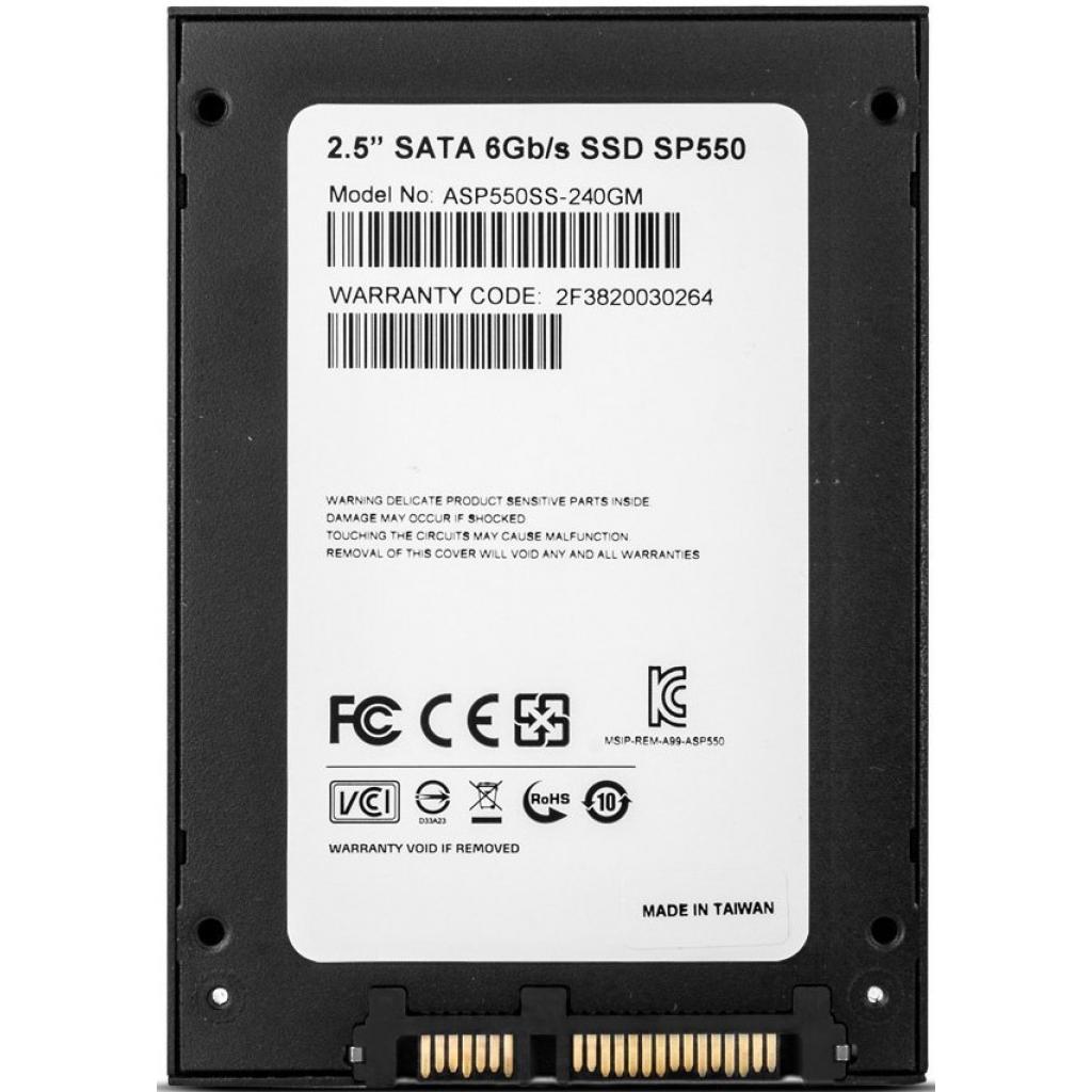 Накопитель SSD 2.5" 240GB ADATA (ASP550SS3-240GM-C) изображение 3