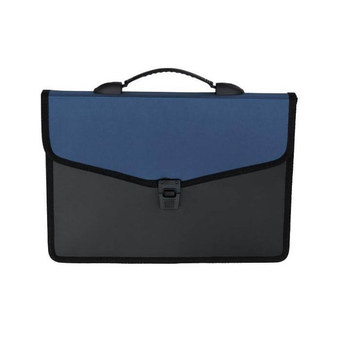 Папка - портфель Buromax 3 compartments, with a lock, blue (BM.3734-02)