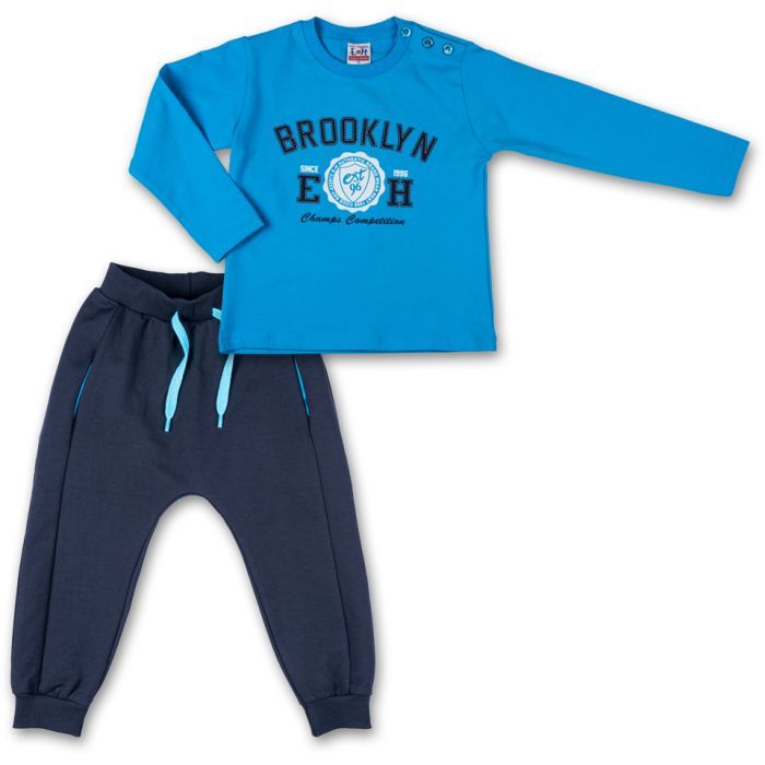 Набор детской одежды Breeze кофта и брюки серый меланж " Brooklyn" (7882-86B-gray)
