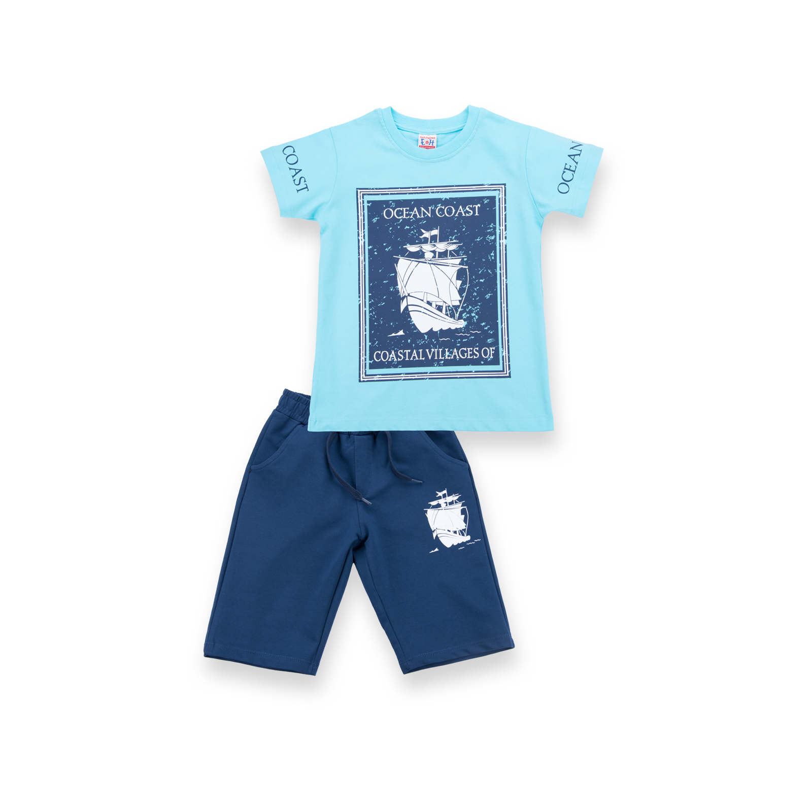 Набір дитячого одягу E&H с парусником (8299-134B-gray)