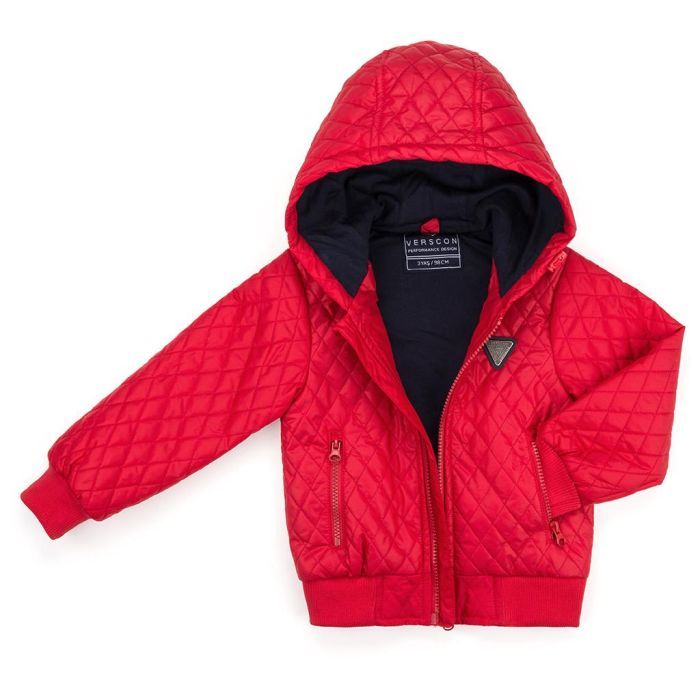 Куртка детская Verscon стеганая с капюшоном (3439-98B-red) изображение 2