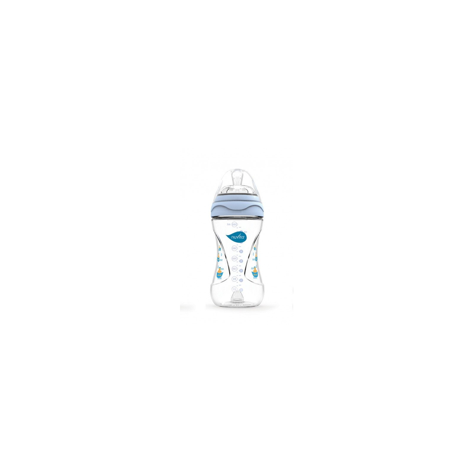 Пляшечка для годування Nuvita Mimic 250 мл 3м+ антиколиковая, голубая (NV6030Blue)