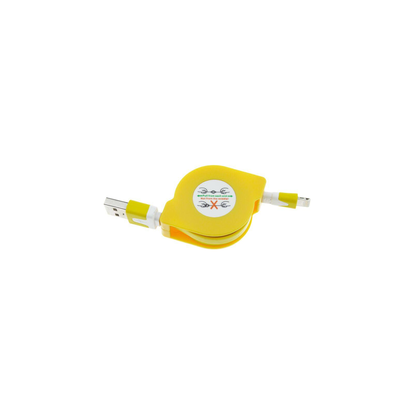Дата кабель USB 2.0 AM to Lightning 1.0m TKX-67 Flat Yellow Toto (F_57532)