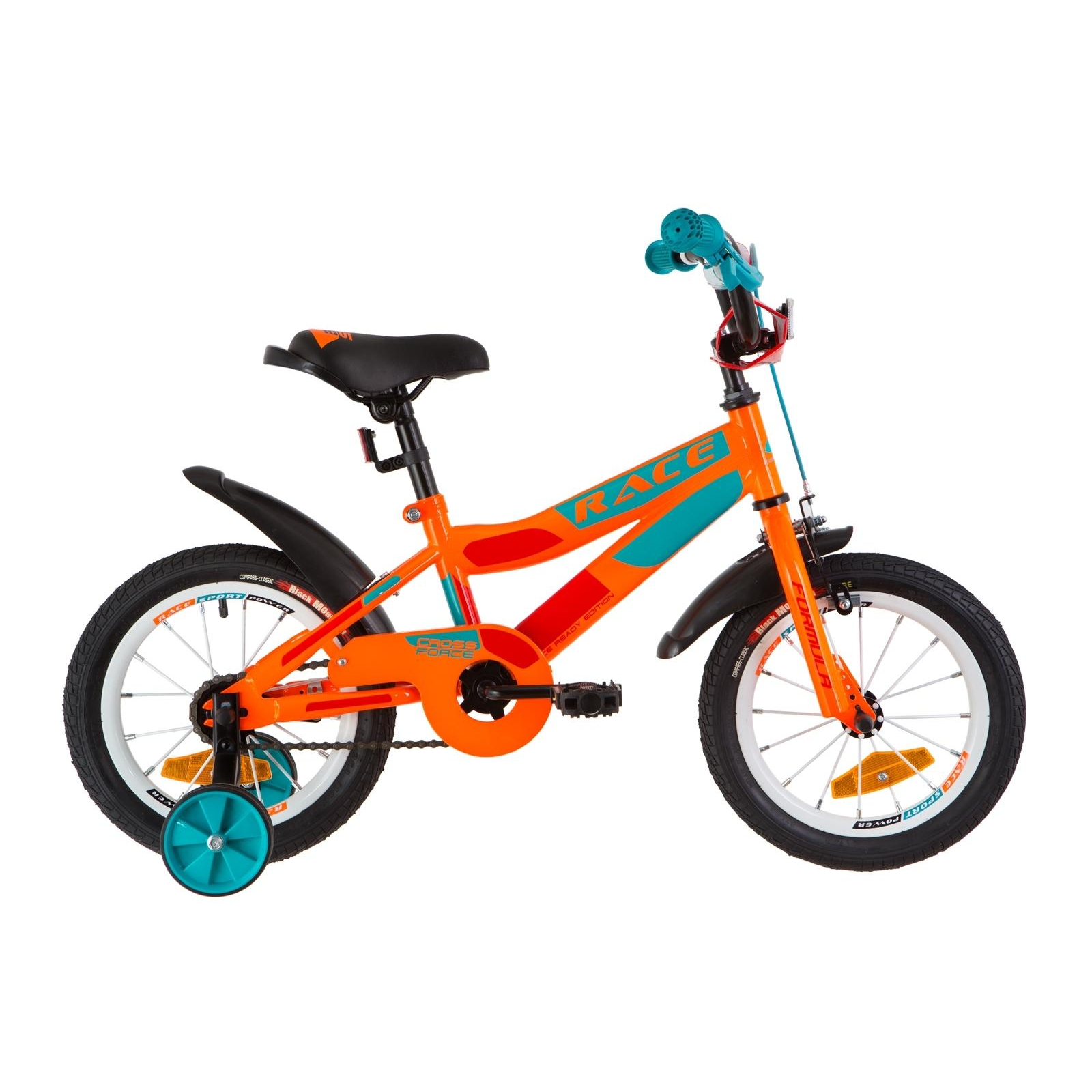 Детский велосипед Formula 14" RACE рама-8,5" 2019 оранжево-бирюзовый (OPS-FRK-14-004)