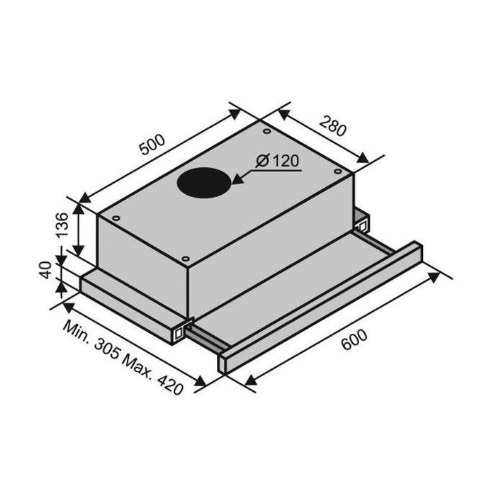 Вытяжка кухонная Ventolux GARDA 60 WH (700) SLIM изображение 6