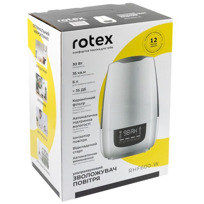 Увлажнитель воздуха Rotex RHF600-W изображение 6