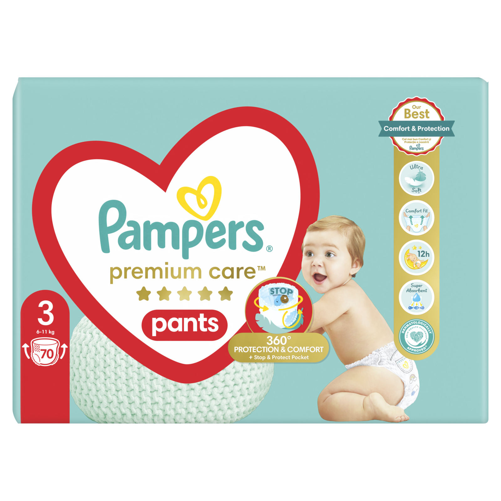 Підгузки Pampers Premium Care Pants Midi Розмір 3 28 шт (4015400687894) зображення 2