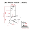 Витяжка кухонна Perfelli DNS 97123 B 1100 BL LED Strip зображення 7