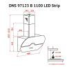 Витяжка кухонна Perfelli DNS 97123 B 1100 BL LED Strip зображення 7