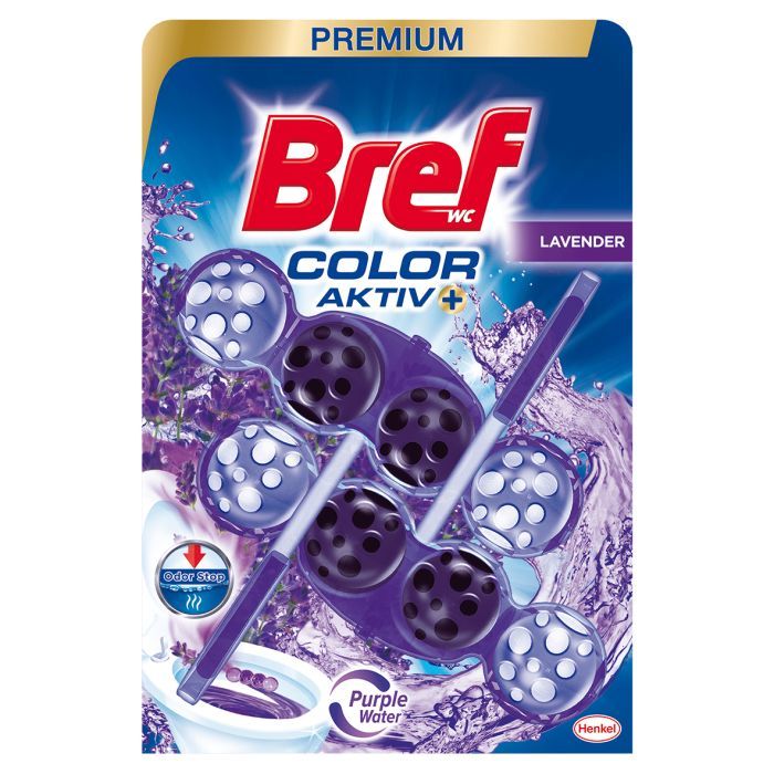 Туалетный блок Bref Цветная вода Лаванда 2х50 г (9000101854312)