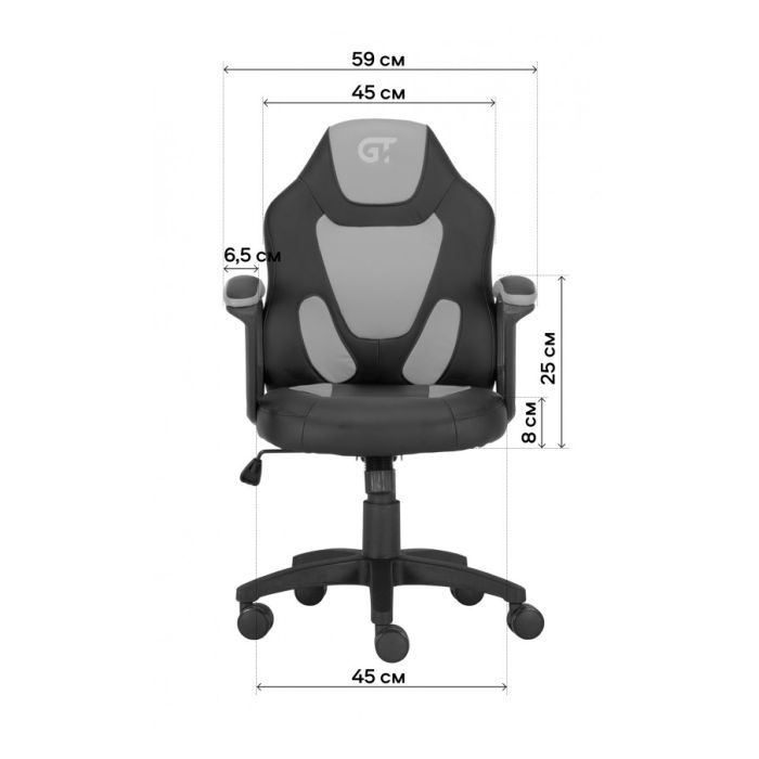 Кресло игровое GT Racer X-1414 Black/Light Blue (X-1414 Black/Light Blue (Kids)) изображение 9