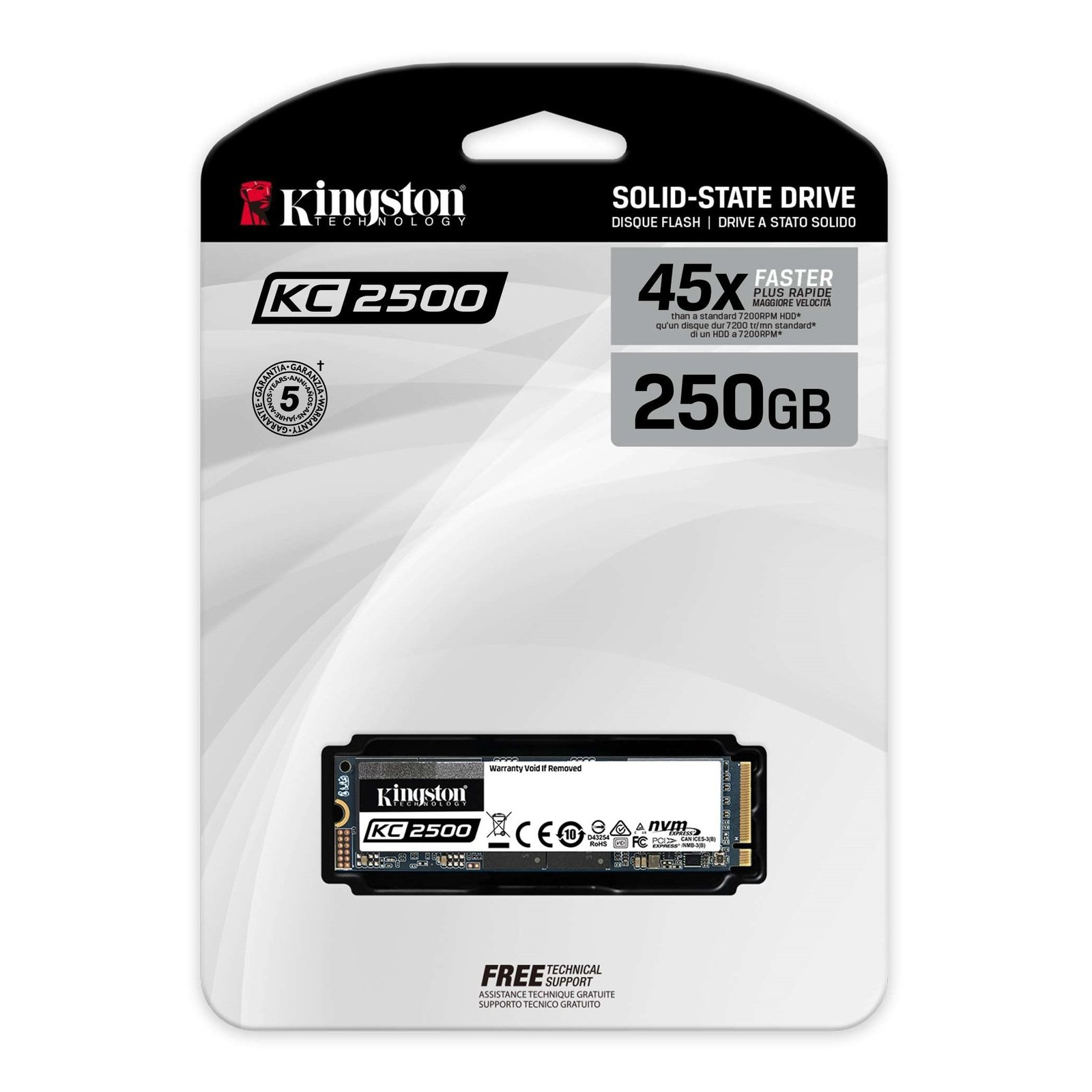 Накопитель SSD M.2 2280 250GB Kingston (SKC2500M8/250G) изображение 2