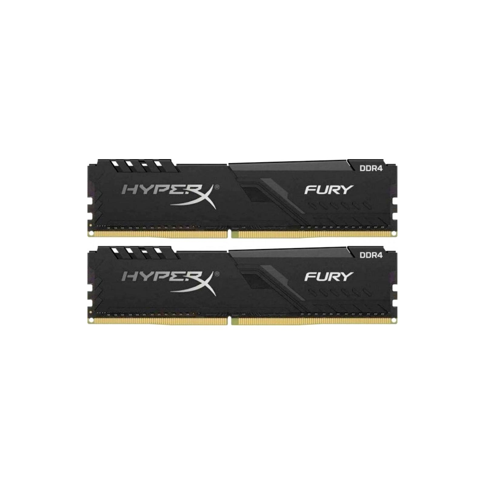 Модуль пам'яті для комп'ютера DDR4 32GB (2x16GB) 2400 MHz Fury Black Kingston Fury (ex.HyperX) (HX424C15FB4K2/32)