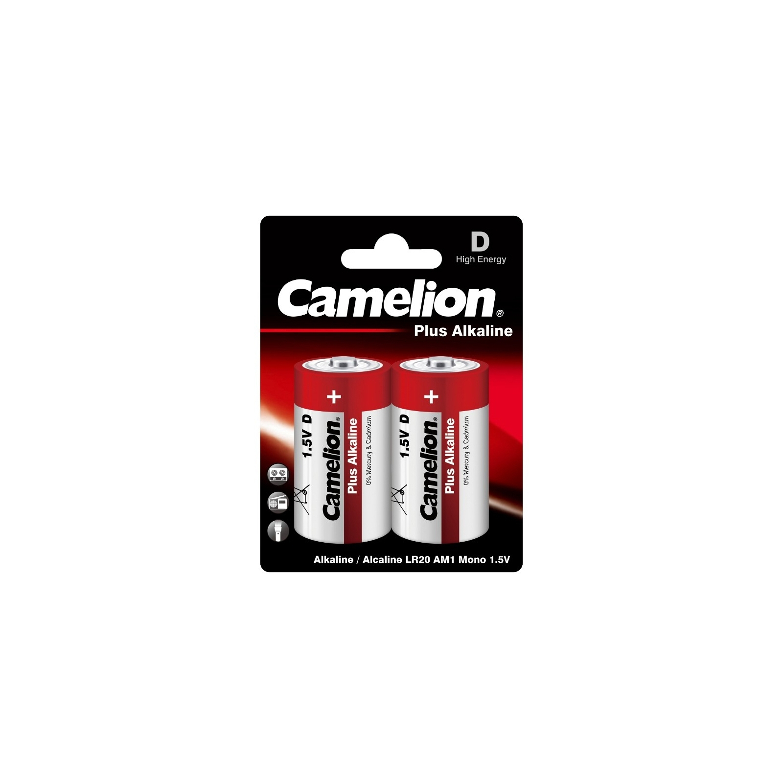 Батарейка Camelion D LR20 Plus Alkaline * 2 (LR20-BP2)